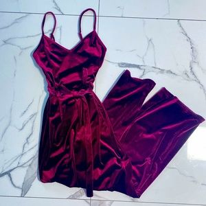 Red Velvet Jumpsuit